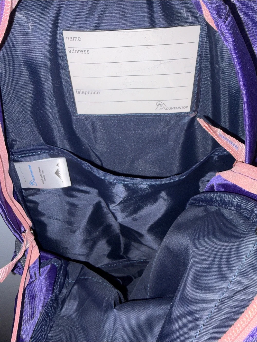 Kids Purple Backpack with Pink Trim - Kids 12